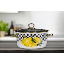Lemon Emaye Kızartma Tenceresi 22 Cm 12v
