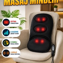 Titreşimli Masaj Minderi Isıtmalı 3 Motorlu 9 Modlu Ayarlanabilir Masaj Pedi