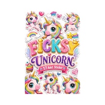 Unicorn Tek Boynuzlu At Sticker Seti - 17 Adet Etiket Çıkartma Diğer