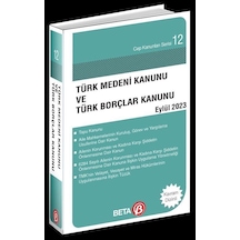 Türk Medeni Kanunu Ve Türk Borçlar Kanunu Eylül 2023 / Av. C...