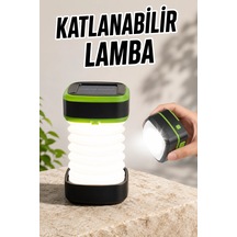 Mey İthalat Katlanabilir Kamp Lambası Solar Fener Görünümlü 3 Kademeli Şarjlı 29084439