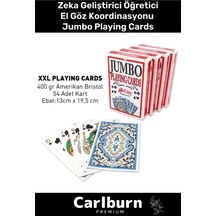 Premium Eğitici Zeka Geliştirici Öğretici Eğlence Parti 54'lü Amerikan Bristol Jumbo Playing Cards