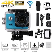 Ultra Hd 4k Wifi 2 İnç 170d Sualtı Spor Kamerası Mavi