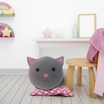 Kedi Yastık Gri 33 Cm Silikon Elyaf
