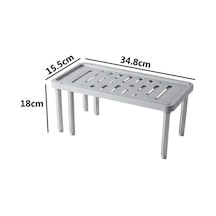 Pazly--gri Tarzı Çok Fonksiyonlu Paslanmaz Çelik Mutfak Depolama Raf Baharat Organizatör Ayakkabı Rafı Dolap Organizatör Mutfak Depolama Sahipleri Gri