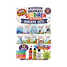 1. Sınıf Öğretmen Tavsiyeli Okumayı Sevdiren 16 Sayfa 10 Kitaplık Hikaye Seti-4 Slime Set Hediyeli