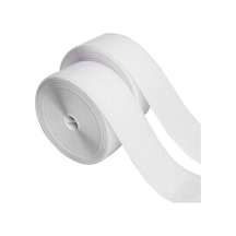 Dünya Magnet 3 Metre Beyaz Cırt Cırtlı Bant, En 5cm Kaliteli Cırt Bant, Çırt Çırt Band, Çift Taraflı Cırt
