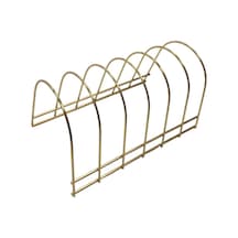 6 Bölmeli Lüx Gold Oval Tabaklık Metal Sarı Diğer