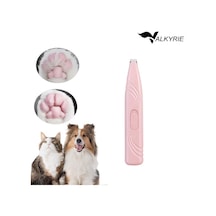 Valkyrie Kedi Köpek Pati Tüy Kesme Makinesi Sessiz Hassas Bölge Traş Cihazı Seramik & Çelik Bıçaklı Pembe