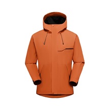 Edwardest 25 Yeni Erkek Kapüşonlu Ceket, Rüzgar Geçirmez Ve Su Geçirmez Açık Hava Dağcılık Spor Ceketi Turuncu