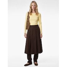 Koton Pamuklu Slim Fit Uzun Kollu Bisiklet Yaka Basic Tişört Sarı 6sak50290ek Sarı