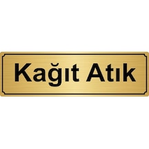 Kağıt Atık Yönlendirme Levhası 5Cmx20Cm Altın Renk Metal