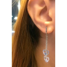 Stela Zincir Kalp Küpe