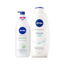 Soft Kremsi Dokunuş Duş Jeli 750ml Ve Aloe Derinlemesine Nemlendirici Vücut Losyonu 400ml Diğer