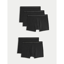 Marks & Spencer 5'li Regular Fit Microskin Trunk Seti T14005380a Siyah