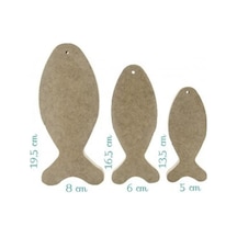 Balık Model 3'lü Ahşap Küçük Mdf Karışık