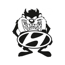 2 Adet Hyundai Taz Komik Araba Sticker Yapıştırma