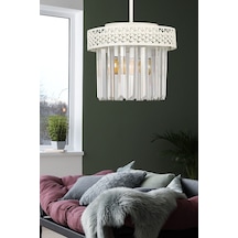 Begüsa Sitrus 2.li Beyaz Lux Kristal Taşlı Avize