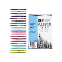 E&d Art Beginner Sketch Book + Artline 200 20'li Set