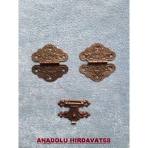 Yonca Dekoratif Mini Tavla Menteşe ve Klips Antik Renk N11.257