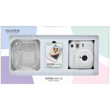 Fujifilm Instax Mini 12 Fotoğraf Makinesi + 10'lu Film + Pleksi Kılıf  Beyaz