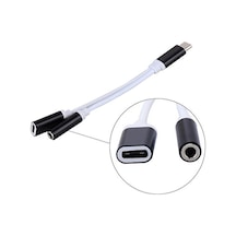 Type C To 3.5Mm Stereo Kulaklık Şarj Çevirici 4418P Dönüştürücü