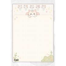 A5 Bloknot Kareli Defter - 50 Yaprak - Memopad - Notepad - Not Defteri - Not Kağıdı - 3693 Çok Renkli