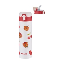 Dıller 480 Ml Pipetli Paslanmaz Çelik Termos Vacum Cup Kilitli Kapak -ffdıllerd9228