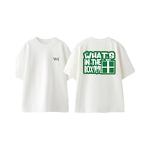 Thewert Se7en 3 Tasarım Sırt Baskılı Pamuk Beyaz Oversize T-shirt