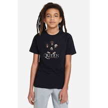 Queen Bohemian Rhapsody Baskılı Unisex Çocuk Siyah T-Shirt