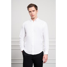 Morven Erkek Beyaz Pamuk Trend Dynamic Fit Rahat Kesim Gömlek 25ms004011600 Beyaz Beyaz