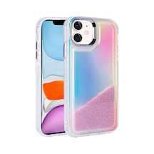 Zore Apple iPhone Uyumlu 12 Kılıf Airbagli Renkli Arka Yüzey Boncuk Tasarımlı Omsy Kumul Kapak - Mor