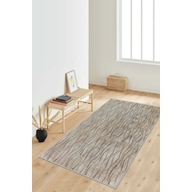 West Home Dijital Baskı Yıkanabilir Kaymaz Taban Bej Salon Halısı Mutfak Halısı Yolluk Wh 530 Beige