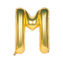 Folyo M Harfi Balon 100 Cm Gold Altın Büyük Boy 40inc Folyo Balon