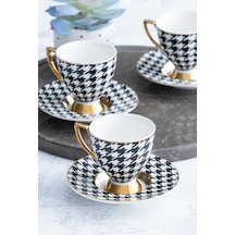 Destiny 6 Kişilik Kahve Fincanı Takımı - 90 Ml Beyaz