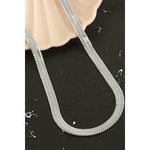 Lüx - 236 - İtalyan Çelik Zincir Kolye 45cm - Muratech - Gümüş Rengi