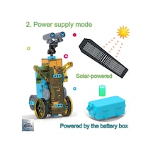 25'i 1 Arada Güneş Enerjili Robot Yapım Kiti - Stem Eğitim Oyuncağı, 8-12 Yaş İçin Dıy Bilim Set