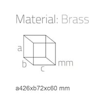 Klozet Fırçası Krom Renk 426x72x60 Mm Açık Ahşap