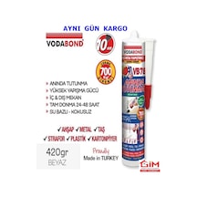 Vodabond Korniş Yapıştırıcı Montaj Silikonu Anında Tutunma Beyaz Beyaz