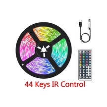 10/5/4/3/2/1/0.5m Led Şerit Işık Rgb 5050 Ev Yatak Odası Dekoru Dc5v 44 Key 4m