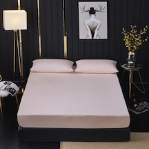 Novahub Pembe Rahat Yatak Havlu Kumaş Çarşaf Tpu Su Geçirmez Anti-mite Çarşaf Simmons Yatak Koruyucu Otel Çarşaf - 100 X 200 Pembe