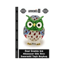 Özel Üretim Şık Aksesuar Göz Alıcı Swaroski Taşlı Baykuş