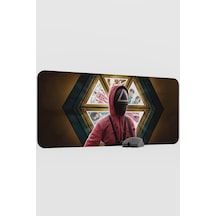 Squid Game V1 90x40 Xxl Gaming Kauçuk Kaymaz Taban Mouse Pad Fare Altlığı