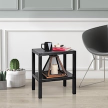 Mithra Life 2 Katlı Plastik Siyah Banyo Mutfak Rafı Mıt1055 50 x 22
