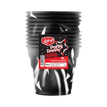 2 Adet Roll-up Party Dreams Bardak Siyah 10'lu Çok Renkli
