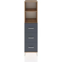 Hyperion Dolap 2 Raflı 3 Çekmeceli 44x44x182 Çam-antrasit Atlas Çam