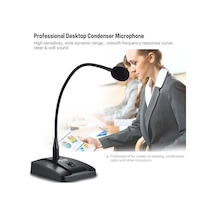 M180 Profesyonel Toplantı Mikrofonu - Kardiyoid Yönelimli, Metal-plastik Yapı, 3m Kablo, 40cm Esnek Şaft