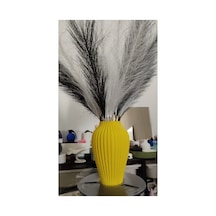 Modern Dekoratif Vazo 20 Cm Sarı Sarı