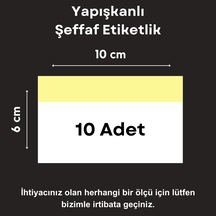10 Adet Pvc Etiketlik Yapışkanlı 10x6 Cm Raf Fiyat Etiket Cebi