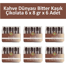 Kahve Dünyası Bitter Kaşık Çikolata 6'lı 6 x 8 G
